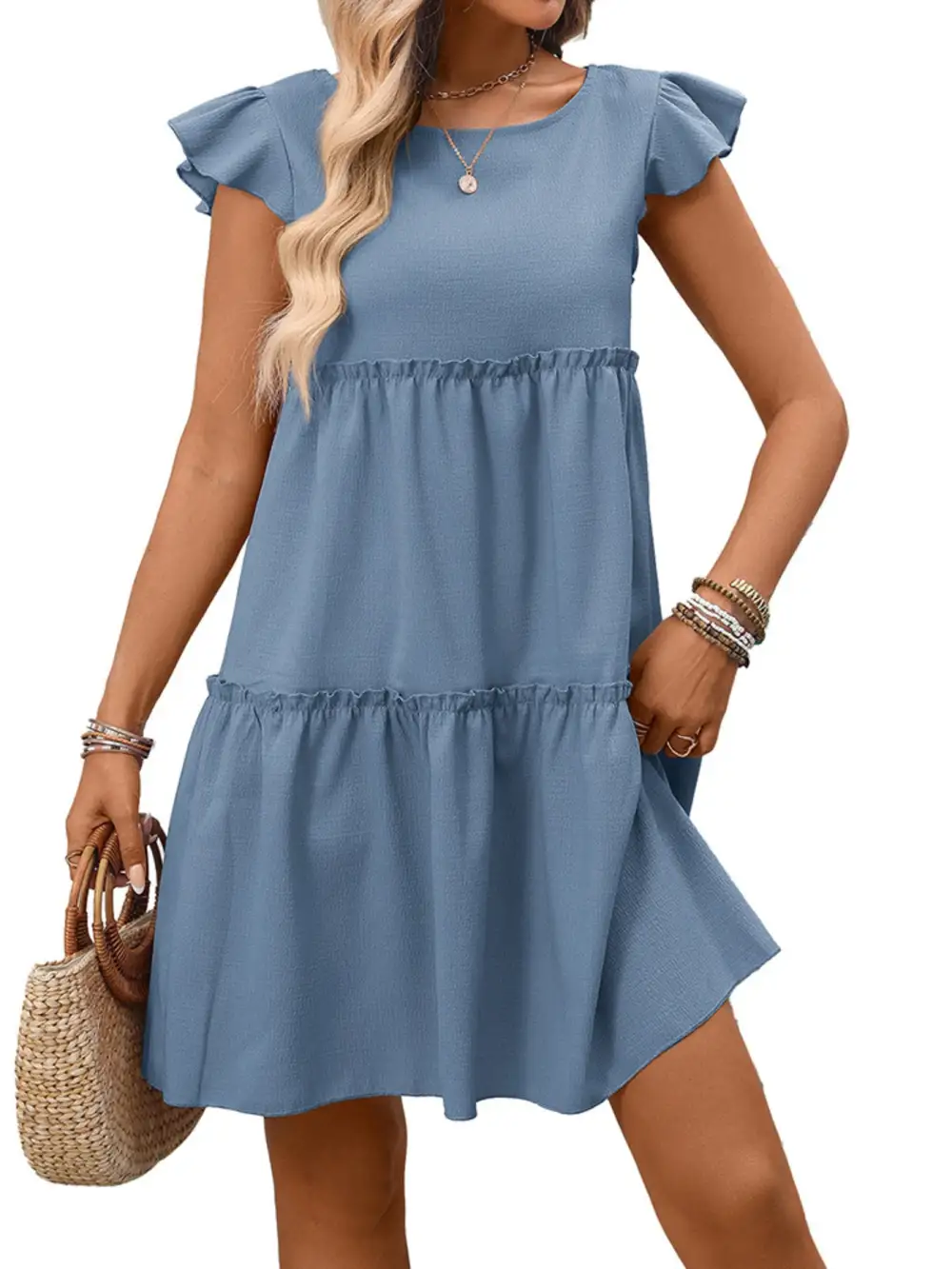 Ruffle Tiered Mini Dress