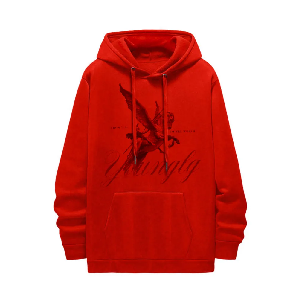 Pegasus Graphic Beige Hoodie With Vintage Aesthetic