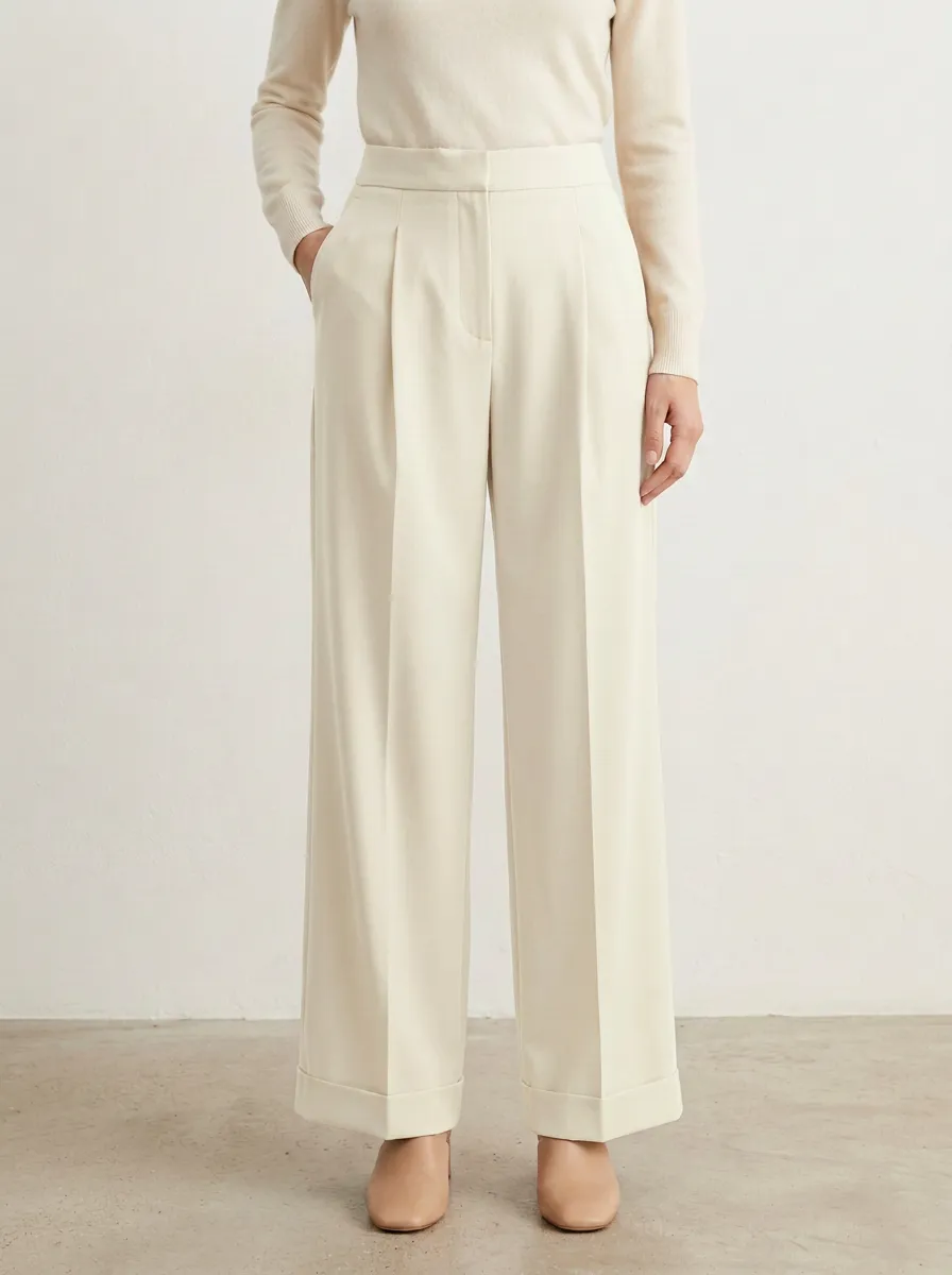 Tailored Tailored Wide-Leg Trousers