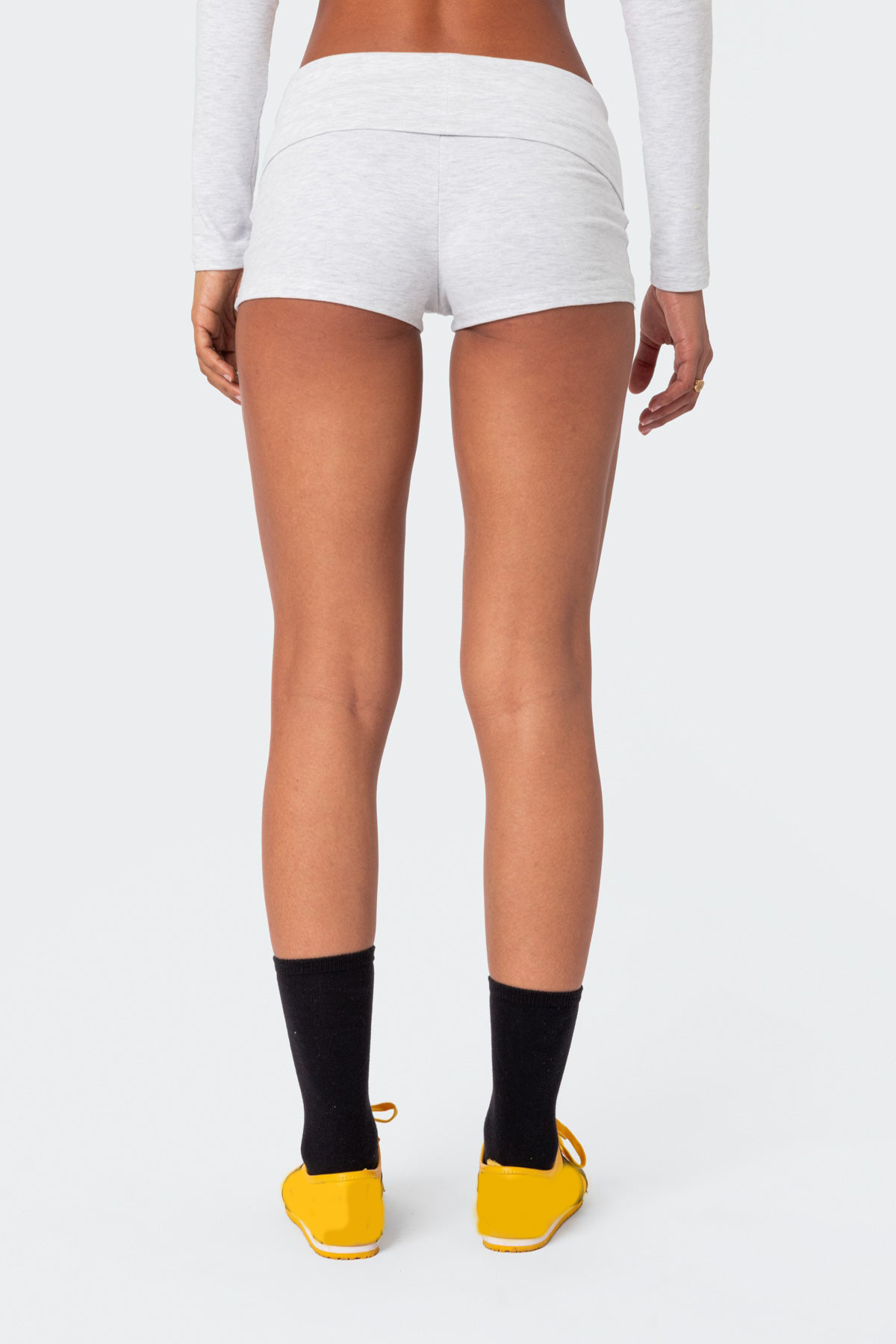 Black Fold Over Shorts