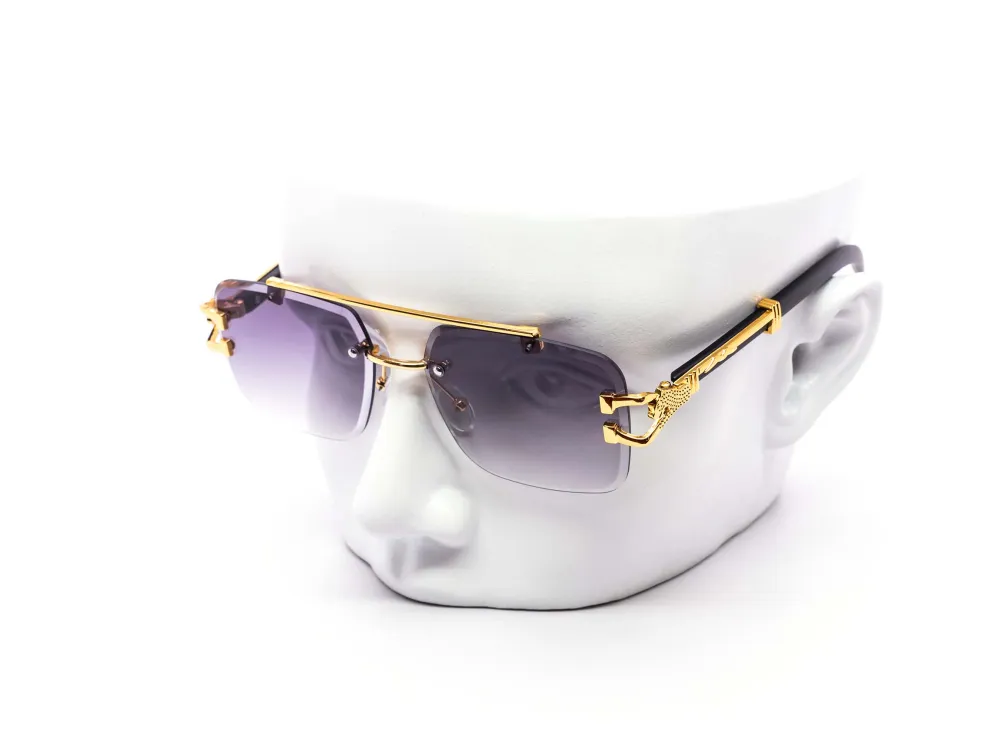 12-Pack Rimless Aviator Gradient Sunglasses