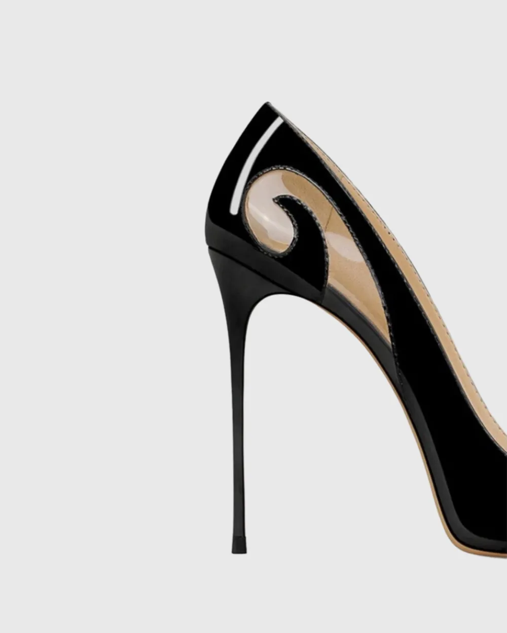 PVC Panel Pumps in Black