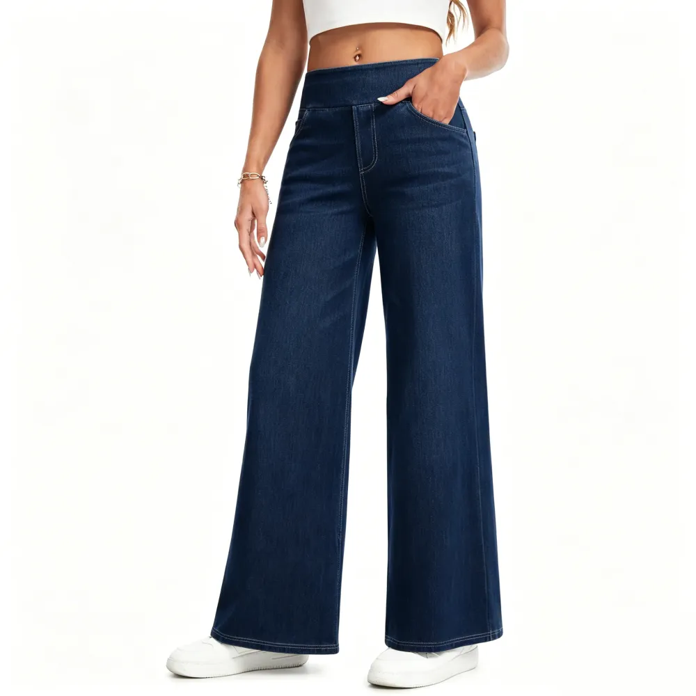🛒 Women's Loose Fit Baggy Pull-On Jeans