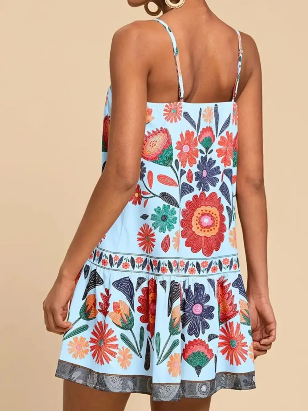 Print Sleeveless Mini Dress