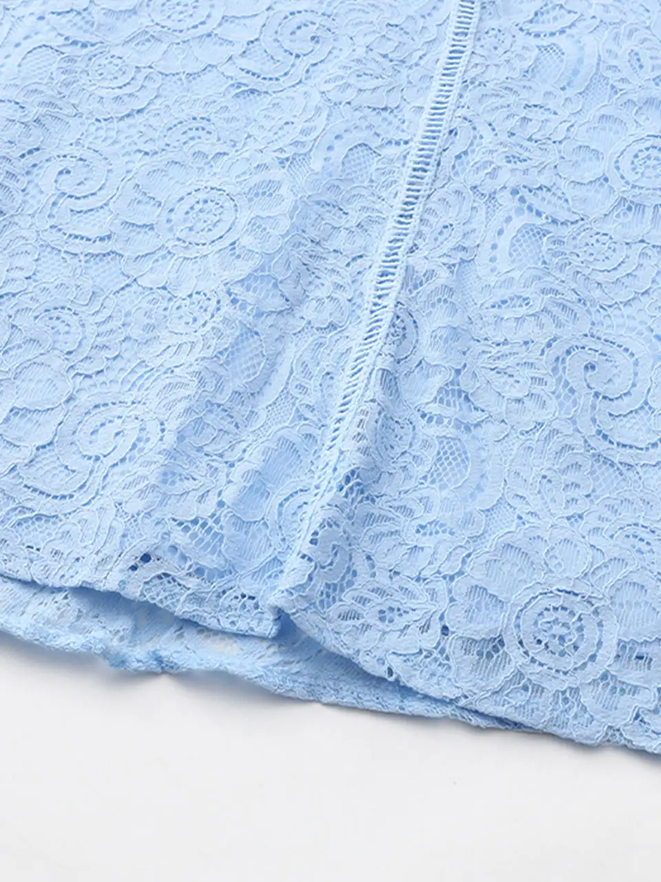 Lace Edwardian Stand Collar Maxi Dress