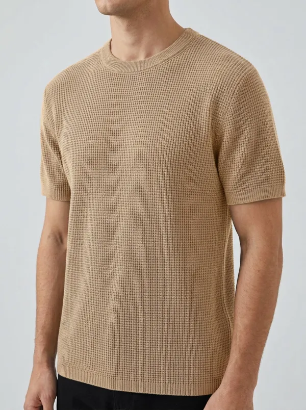 Classic Detail Men's Knit Crew-Neck T-Shirt