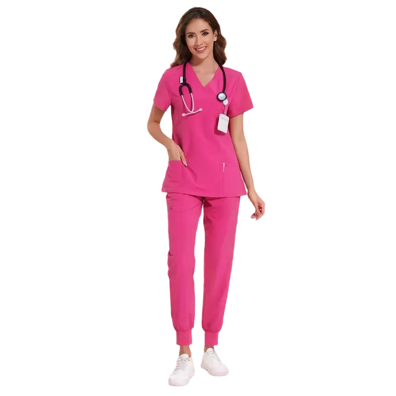 Women's Medical Suit - V-neck Top and Sweatpants