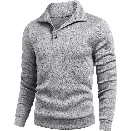 🧶 Men's Fitted Long Sleeve Pullover Sweater
