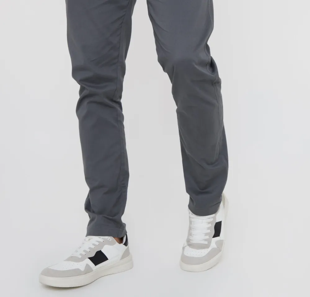 Men's Slate Gray Slim-Fit Chino Pants