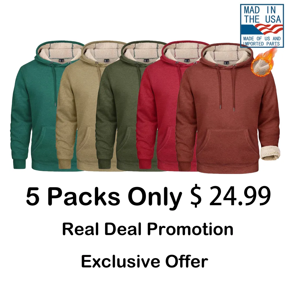 🧥🔥 Limited-Time Offer – 40% OFF! 🔥 Men's Heavy Sherpa Fleece Hoodie Built for Warmth. Made for Comfort. Perfect for Every Adventure