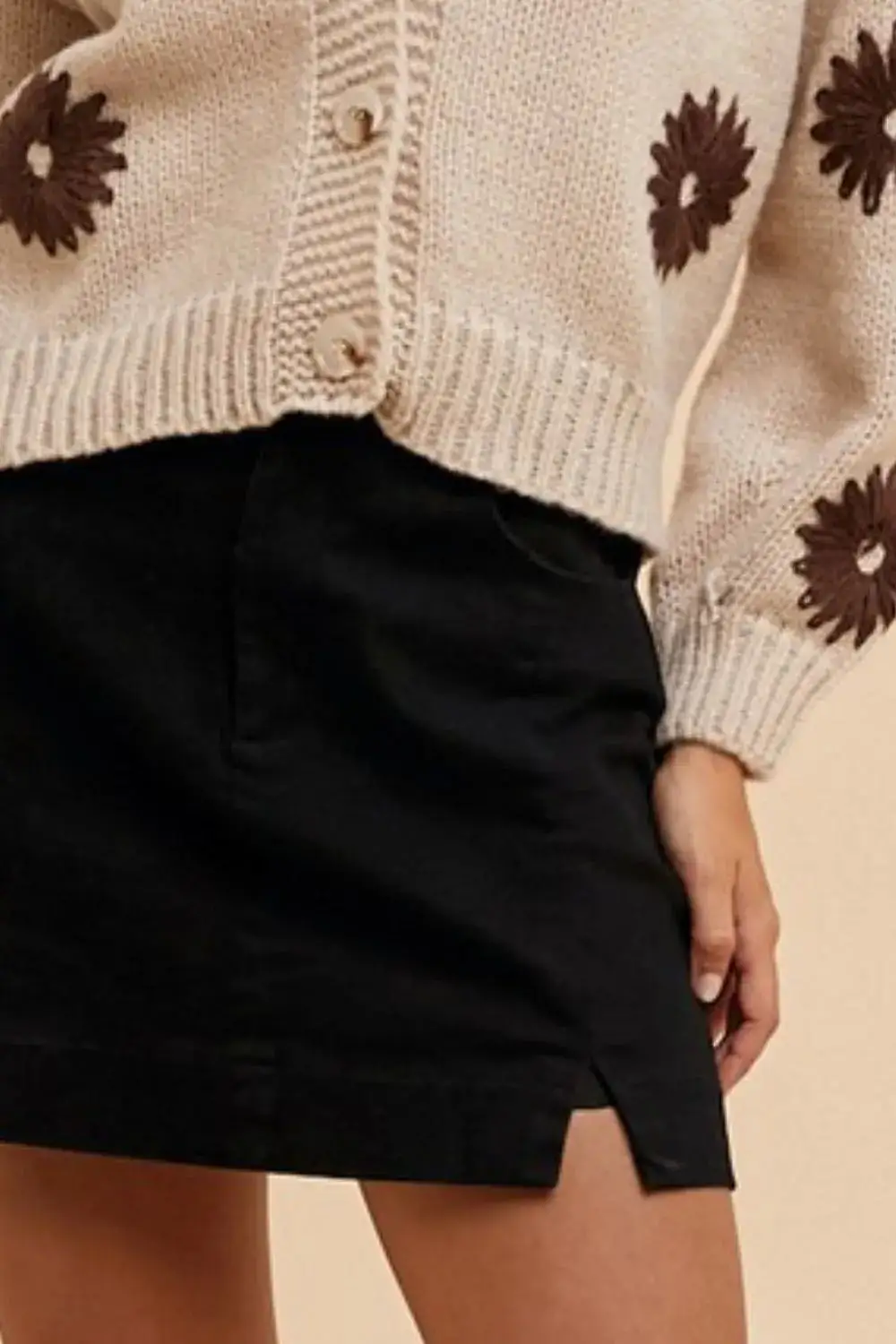 Airy Fitted Cotton Blend Detail Blouse