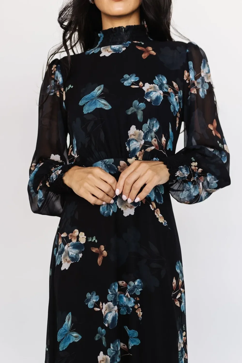 High Neck Temperament Comfortable High Waist  Dress