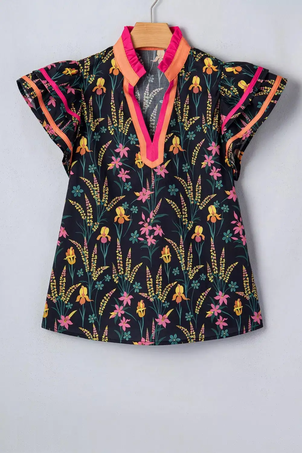 Ruffled Floral Blouse