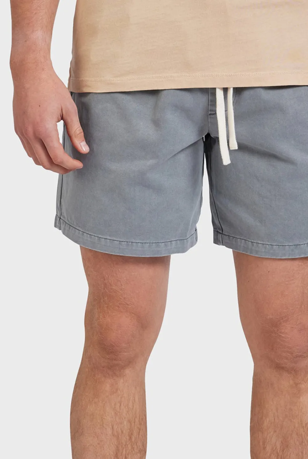 Gray Garment Dyed Shorts