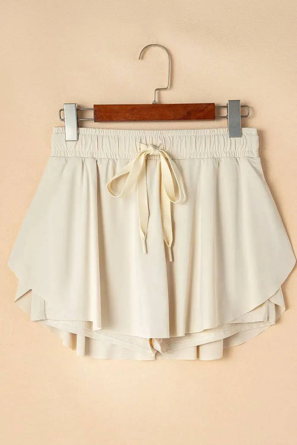 Drawstring High Waist Lined Active Skorts Skirt