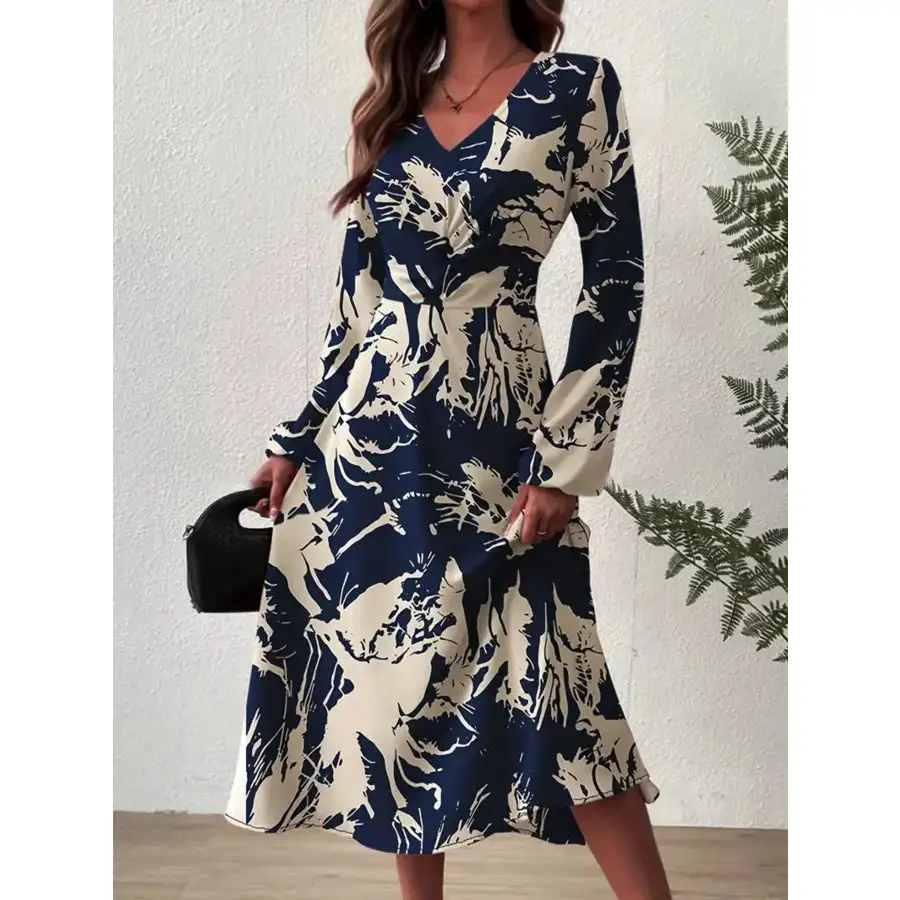 Dress Long Sleeve Midi Dress