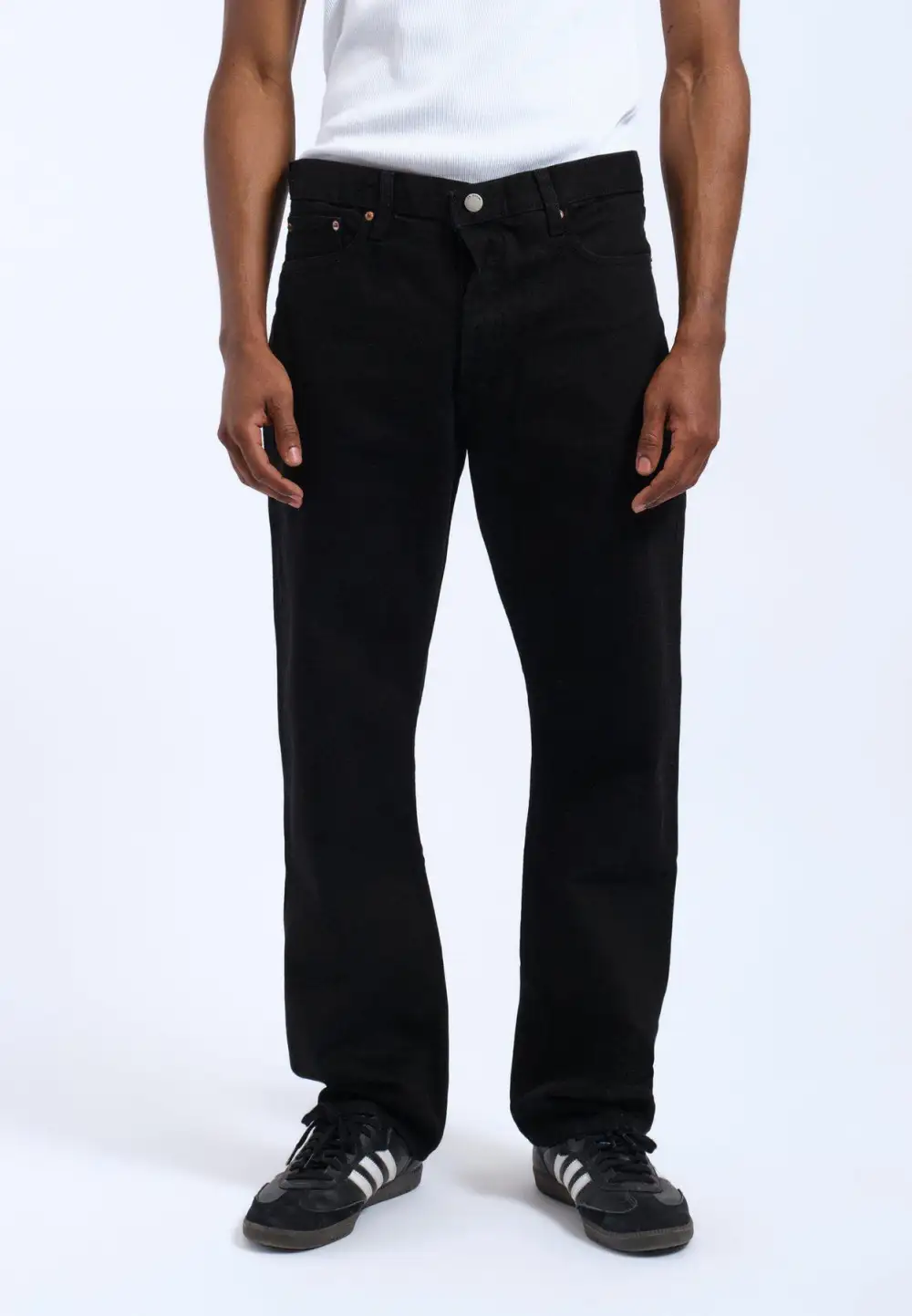 Rigid Straight Leg Denim Jeans