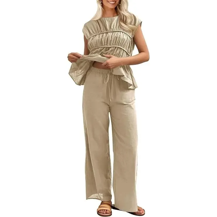 🎉Hot Sale🔥-Women's Cotton-Linen Two-Piece Set
