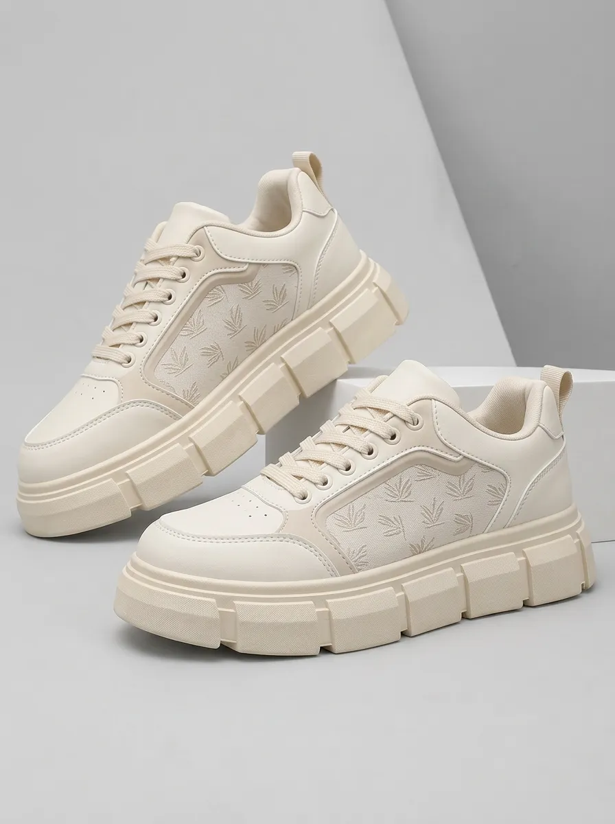 Men's Minimalist Leaf Pattern Patterned Skate Shoes