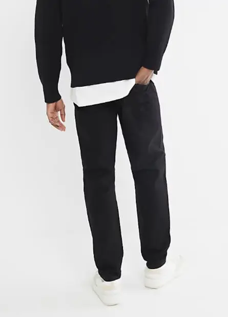 Black Casual Slim Fit Denim Trousers For Men