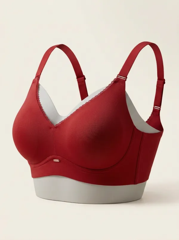 Women's Full-Coverage Wireless Seamless Scalloped-Edge Bra