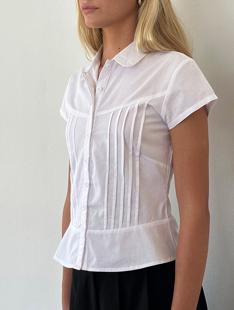 White Poplin Blouse