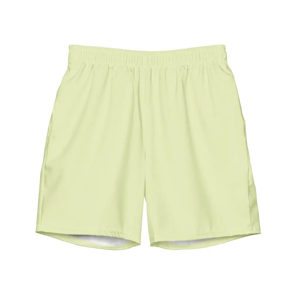 Elastic Waist Printed Swim Trunks