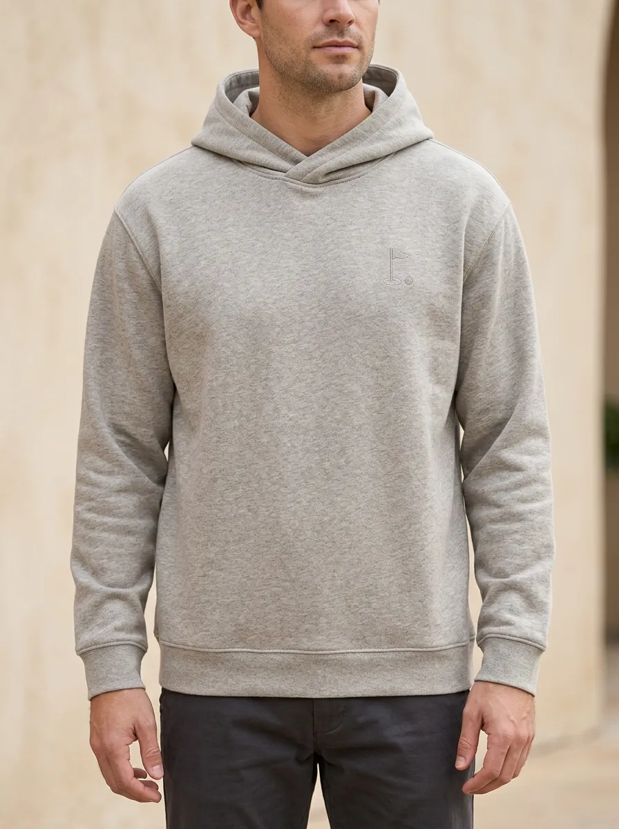 Flag-Motif Embroidered Golf Casual Hoodie