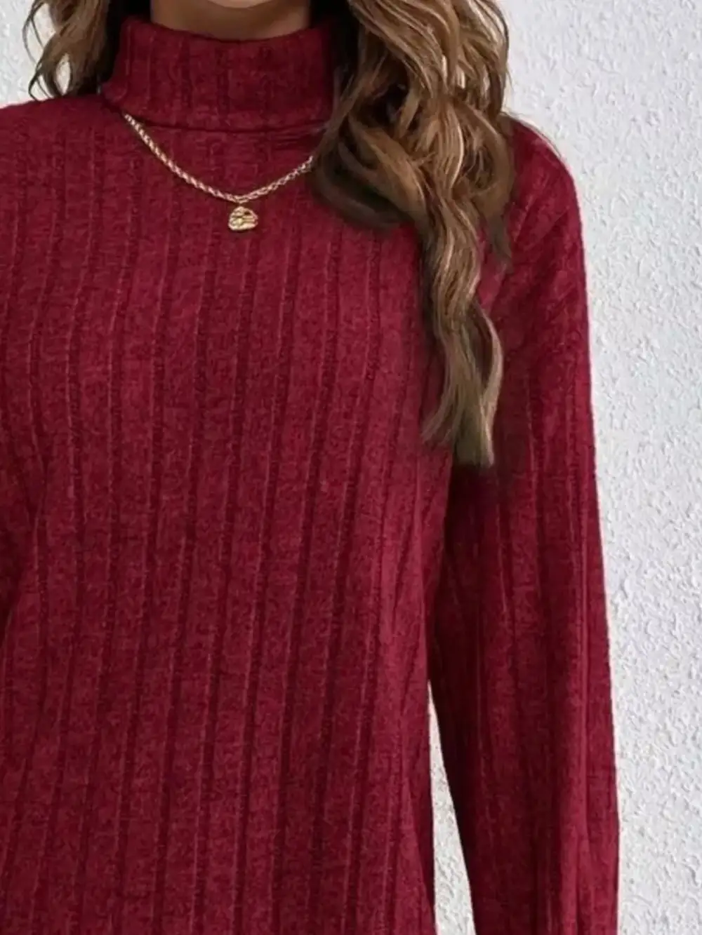 Layered Detail Ribbed Knit Mini Dress