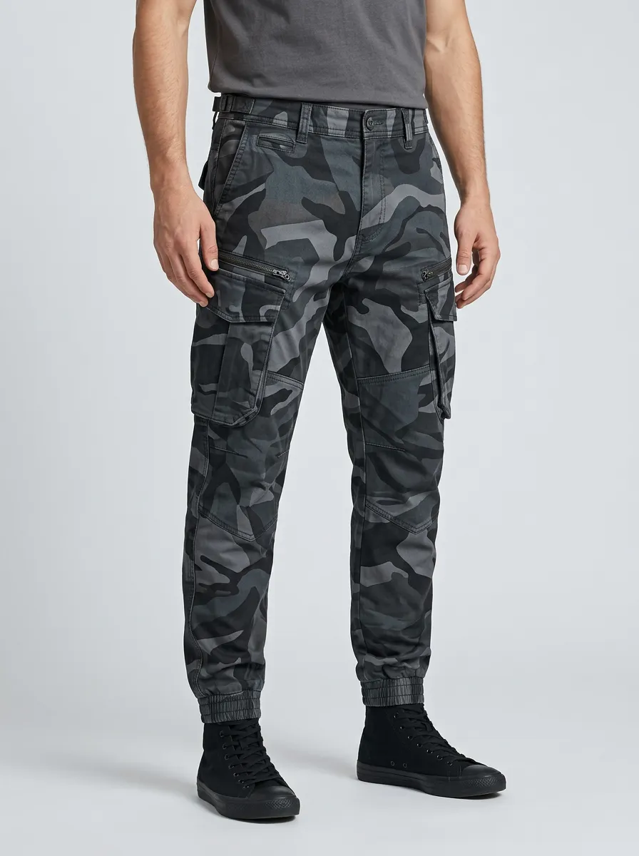 Combat-Inspired Camouflage Tactical Camouflage Cargo Pants