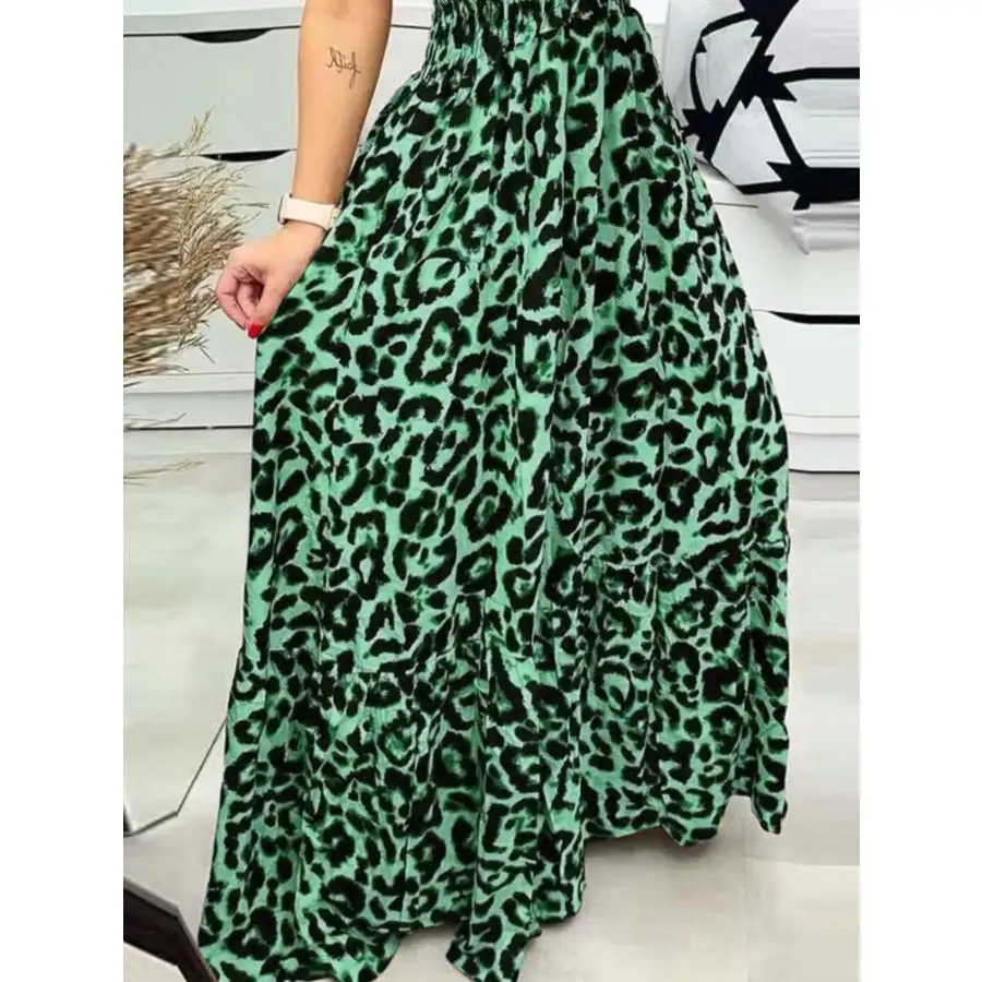 Full Size Print Spaghetti Strap Maxi Dress Plus Size