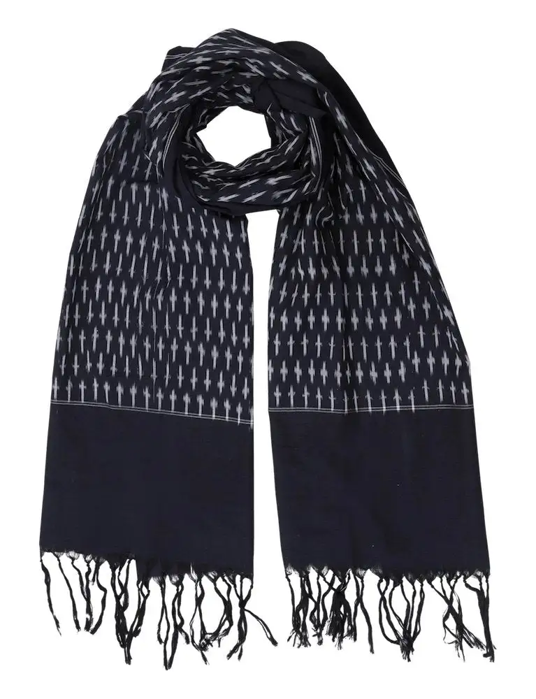 Classic Blue Ikat Scarf