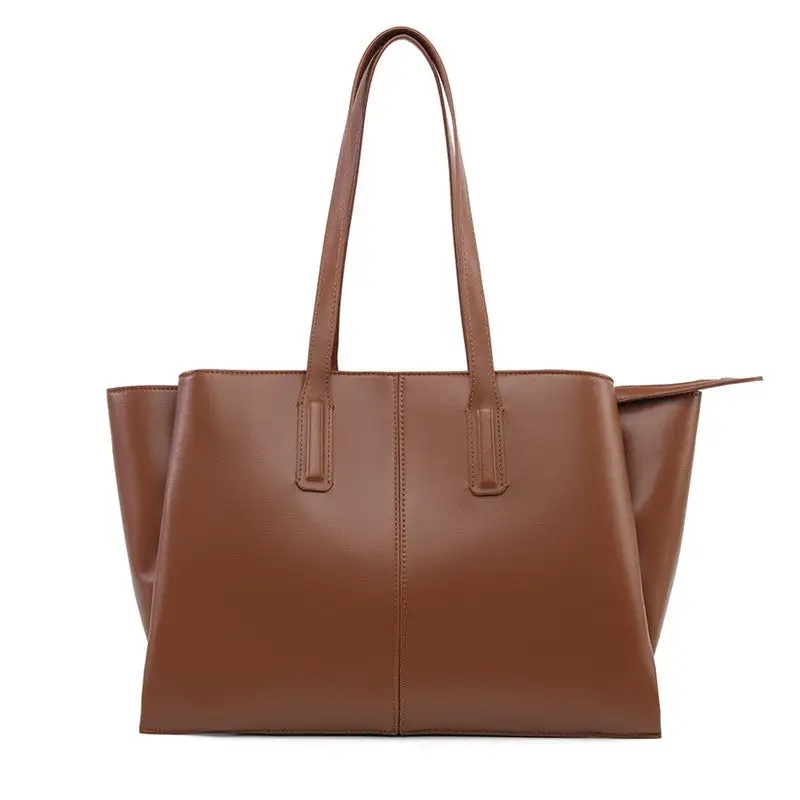Single Shoulder Pu Tote Bag Intellectual Casual Retro