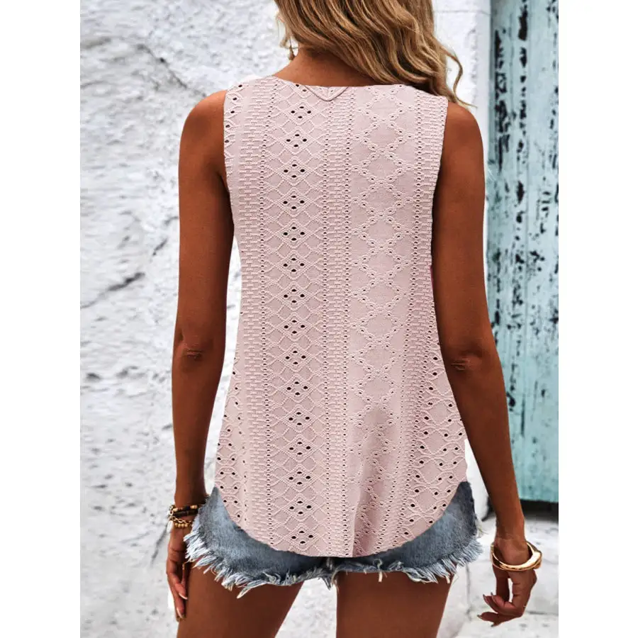 Eyelet Wide Strap Tank