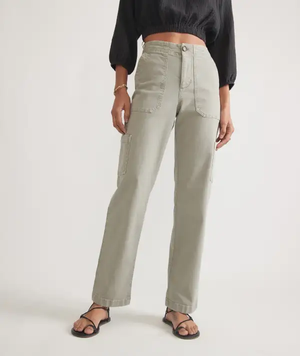 Khaki Cargo Utility Pants