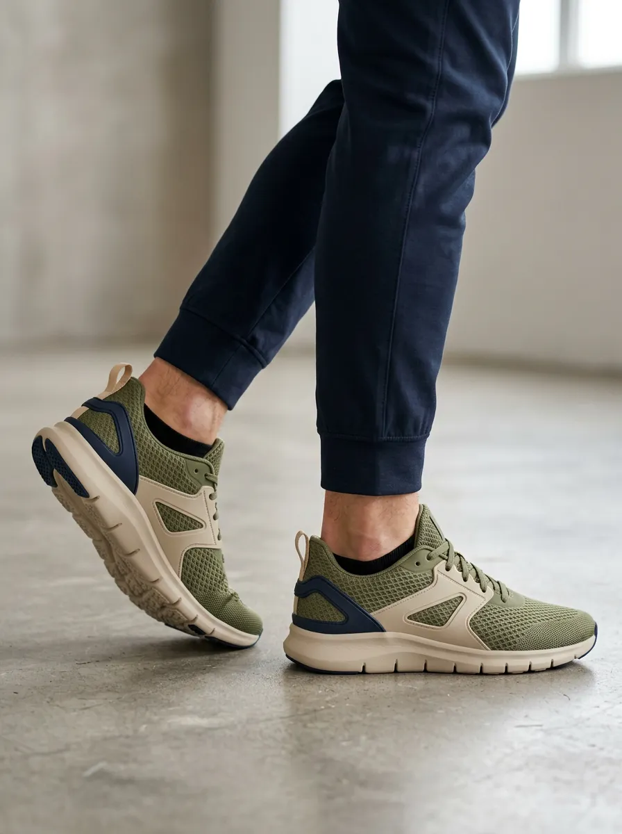 Men's Active Mesh Lightweight Printed Sneakers