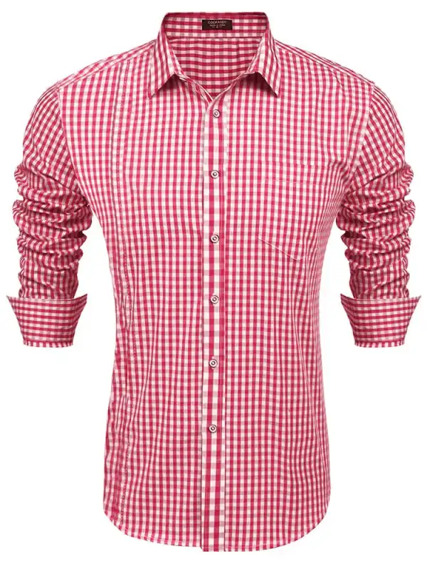 Casual Elegant Chequered Shirt Jeans