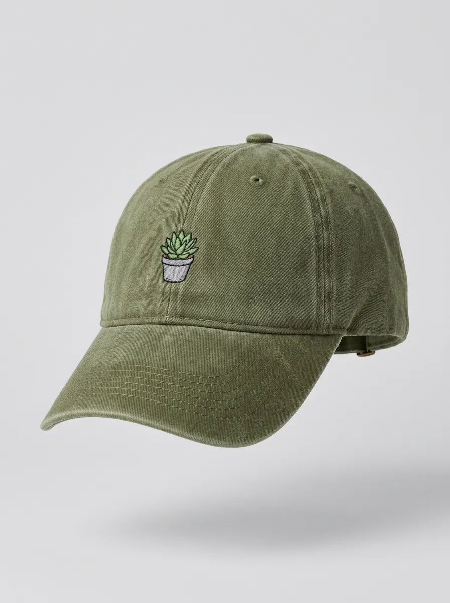 Everyday Plant-Lover Succulent Embroidered Unisex Baseball Cap