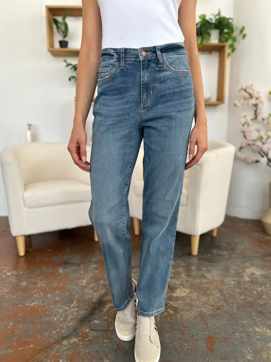 Drawstring Flowing Denim Jeans