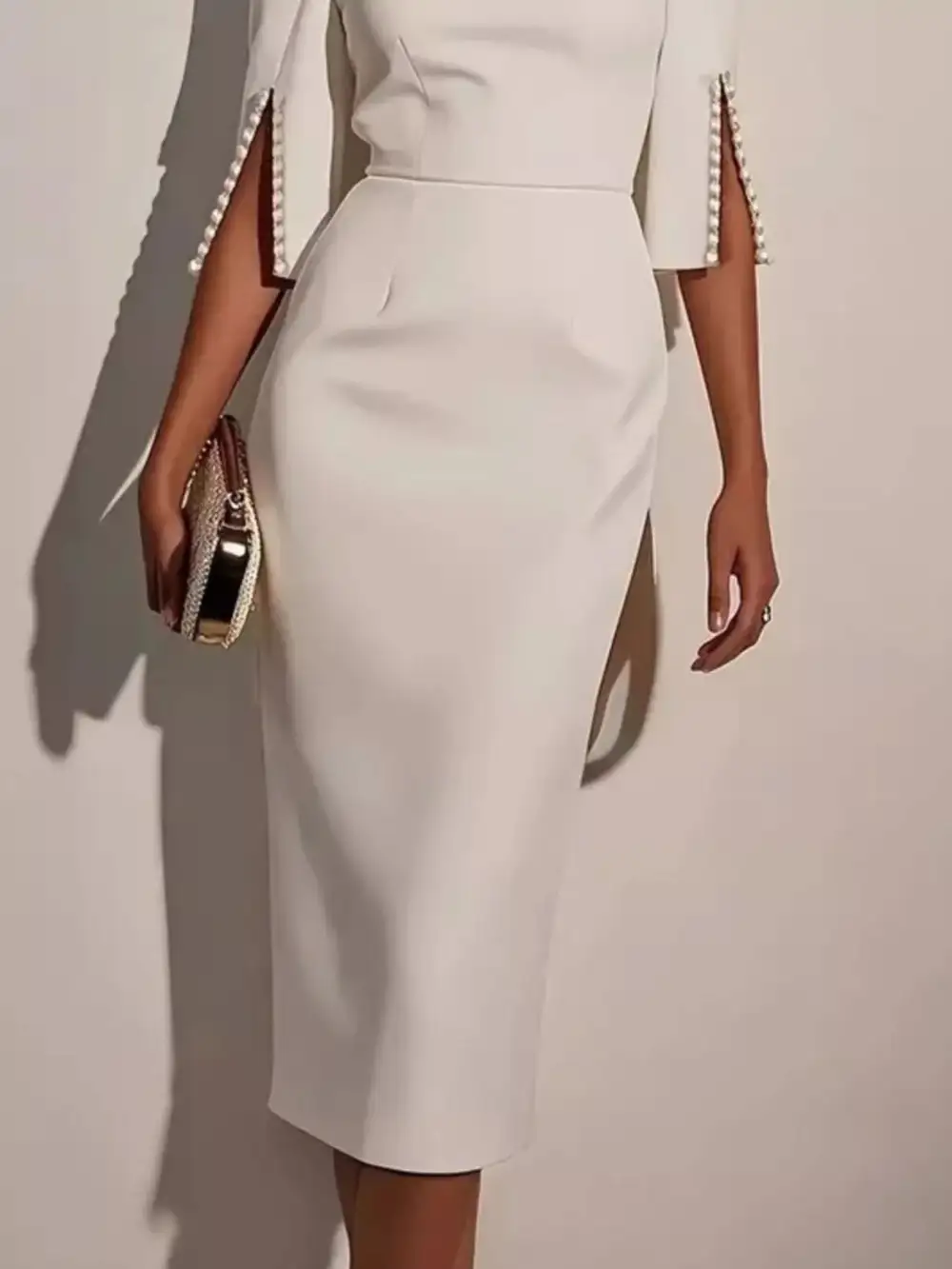 Side Slit Midi Dress