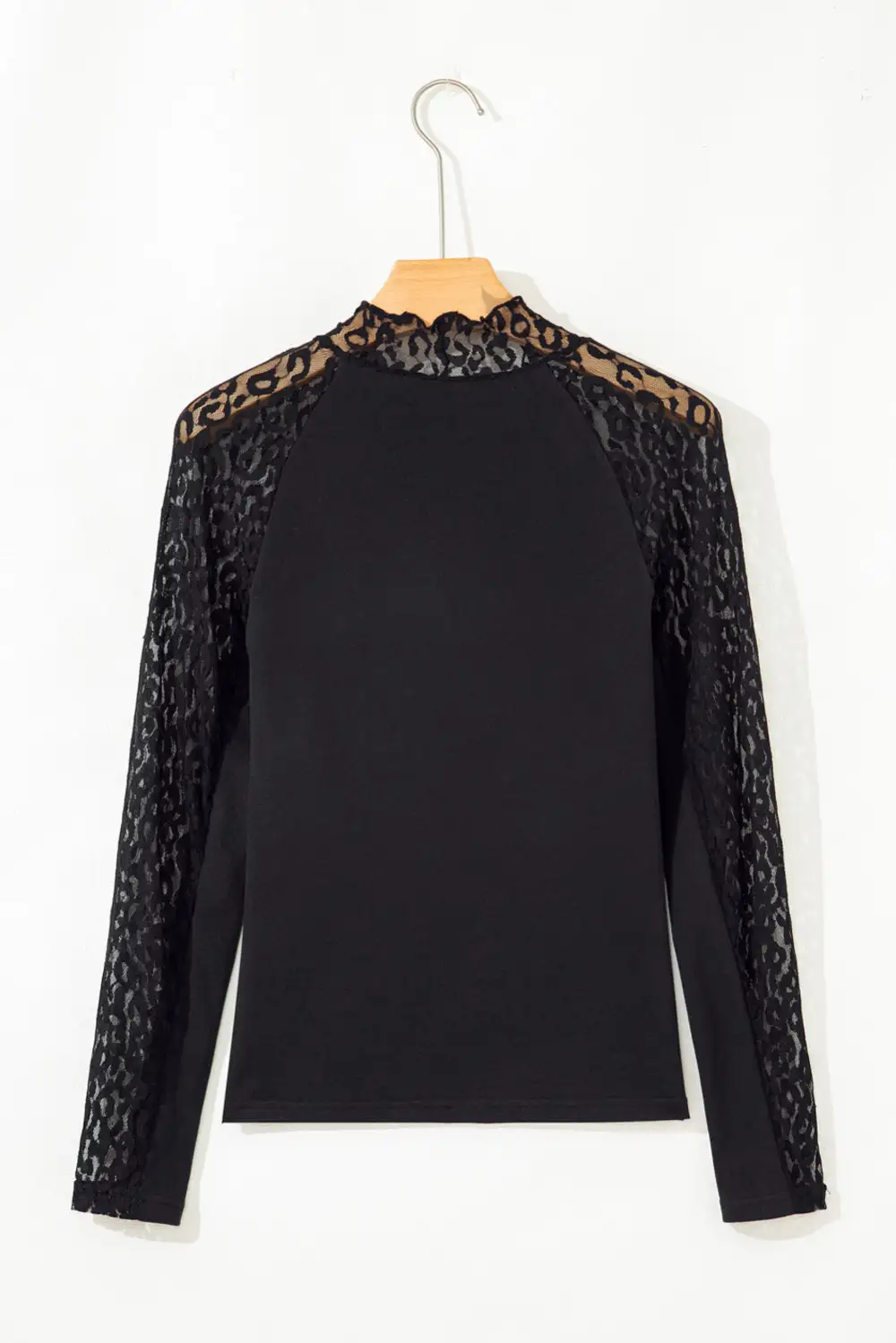 Leopard Print Mesh Knit Top