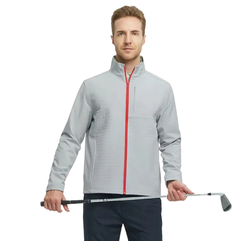 Men's Golf Windbreaker Jacket, Waterproof Windproof Performance Outerwear, Lightweight Warm Multifunctional Jacket for Outdoor Sports