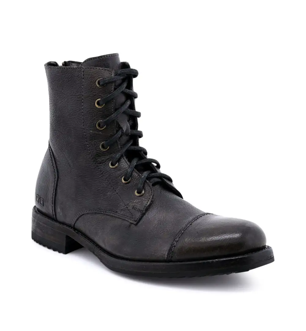 Back-Zip Streamlined Combat Boots