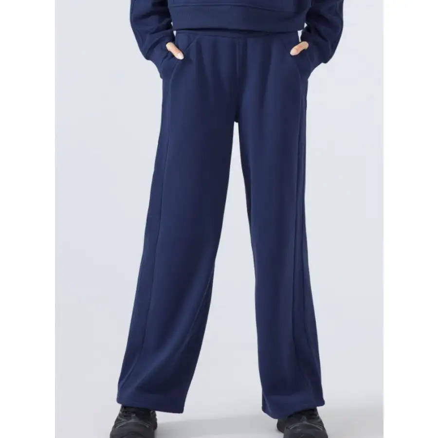 Feminine Drawstring Wide Leg Pants