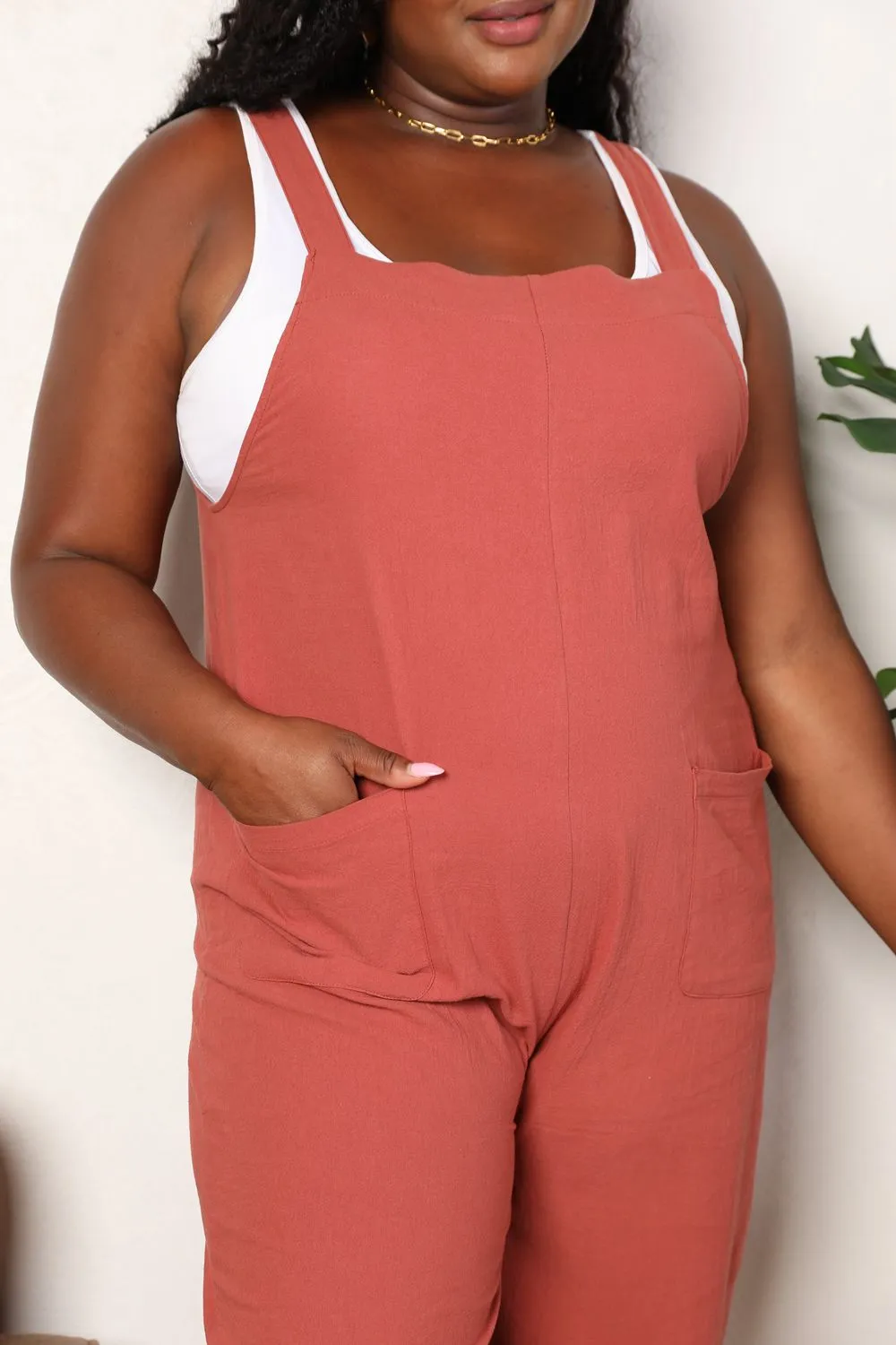 Wide Leg Pocket Overalls