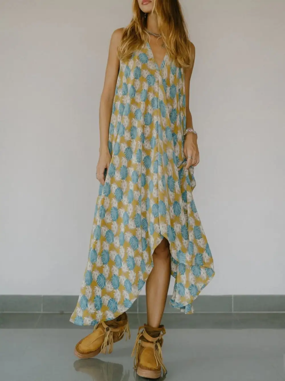 Wearable Cut Printed Dress