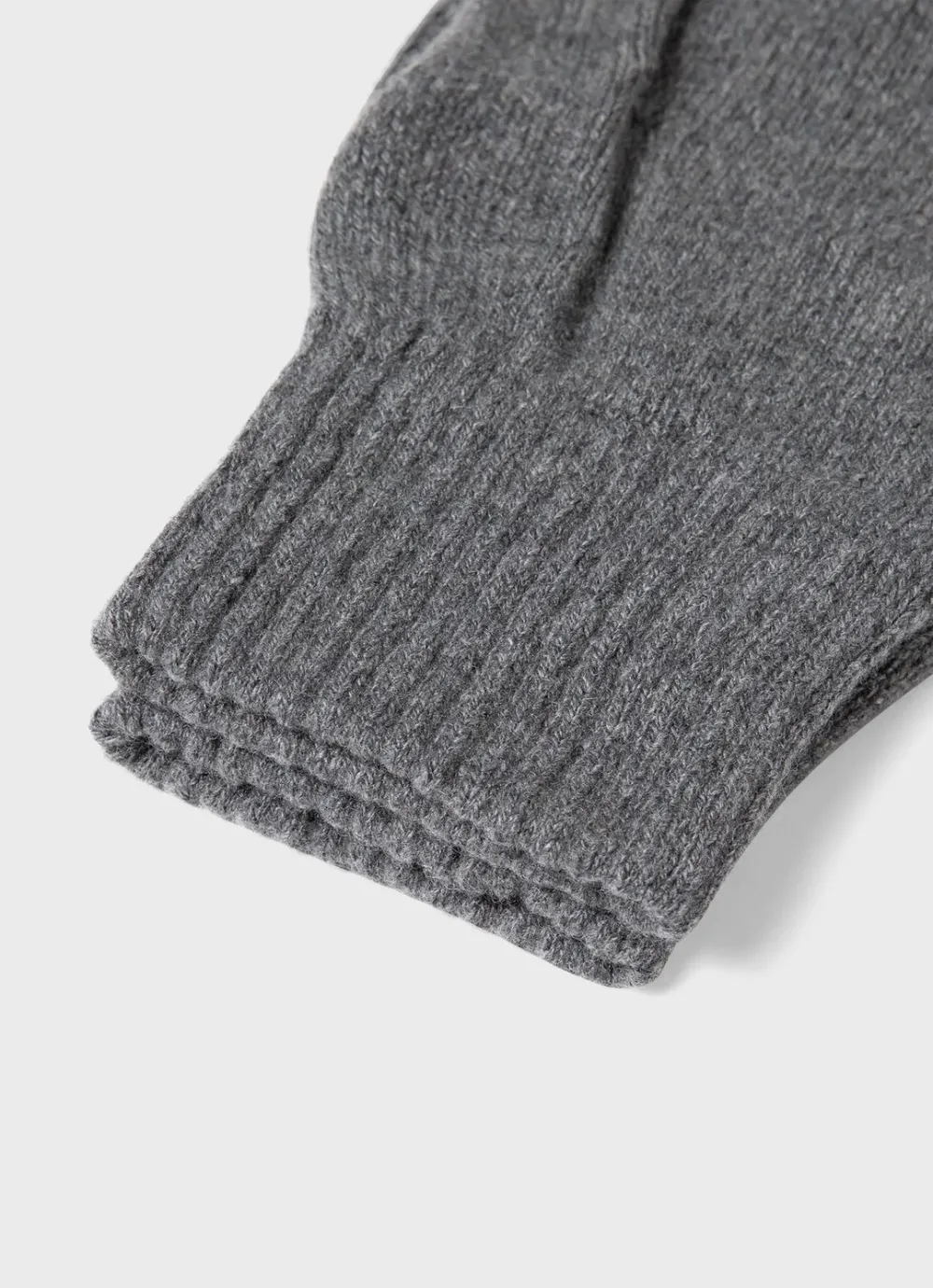Grey Cashmere Knitted Glove