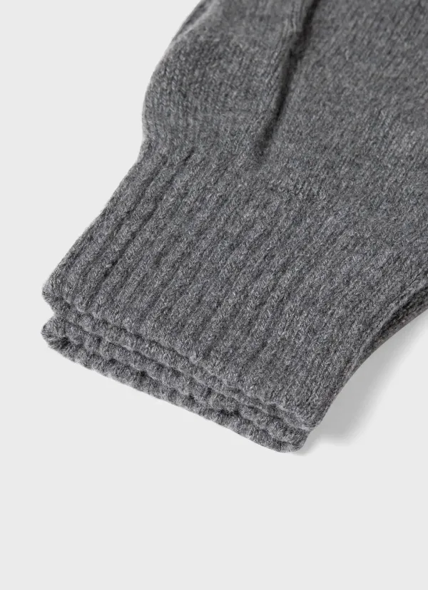 Grey Cashmere Knitted Glove