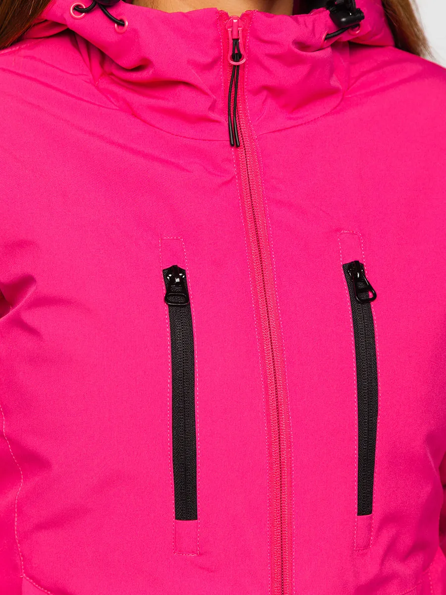 Pink women's winter ski jacket