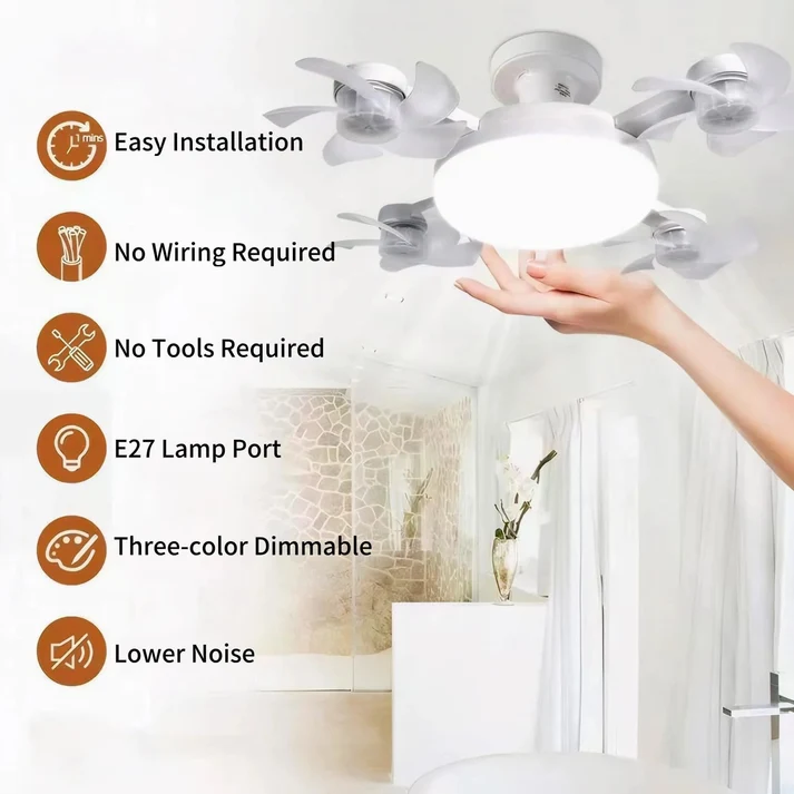 E26 E27 socket fan light features